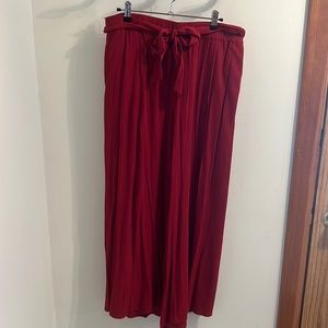 LOFT Red Palazzo Dress Pants